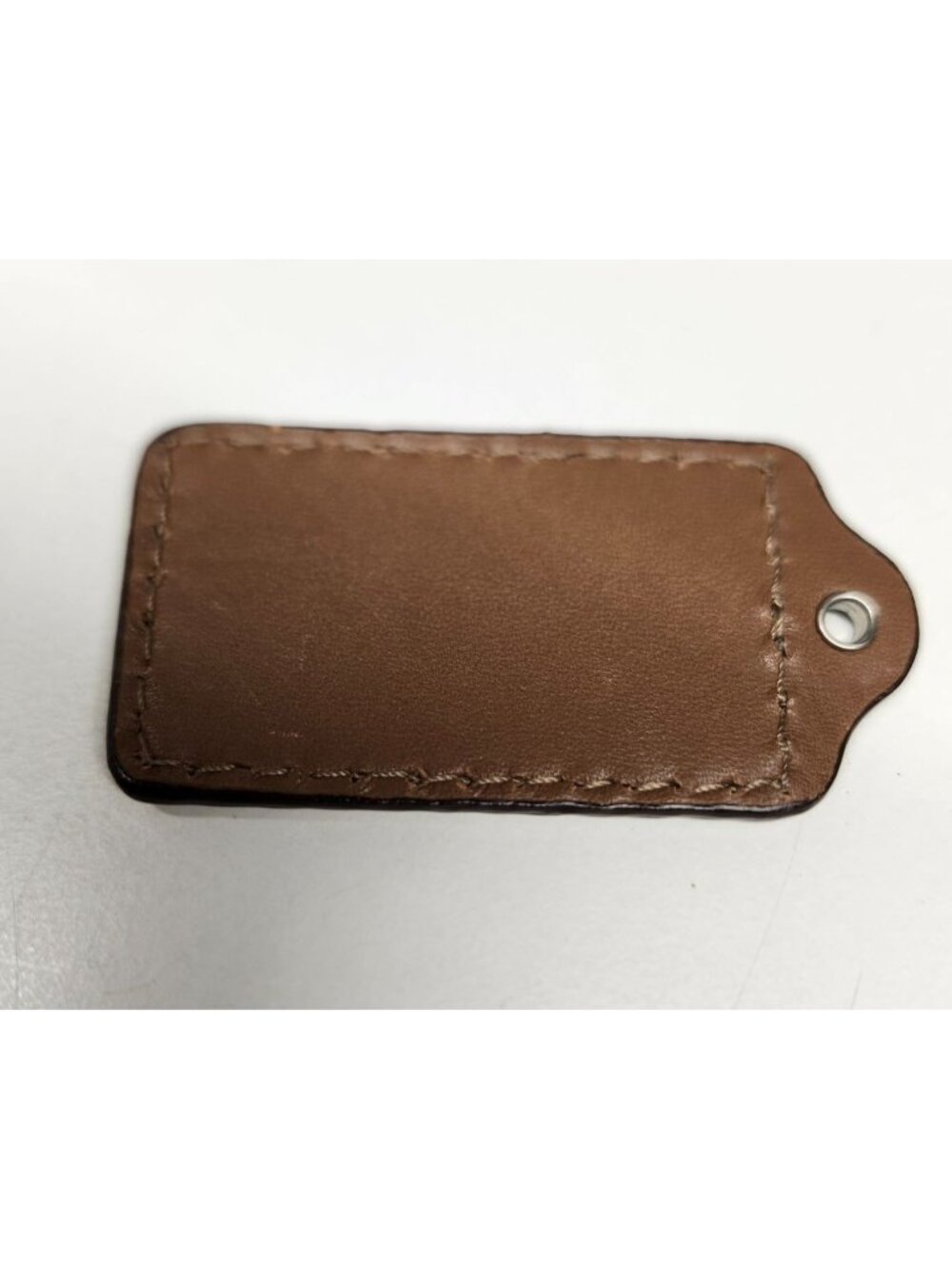 Coach Leather Hang Tag Silver Hardware hangtag fob - Picture 2 of 4